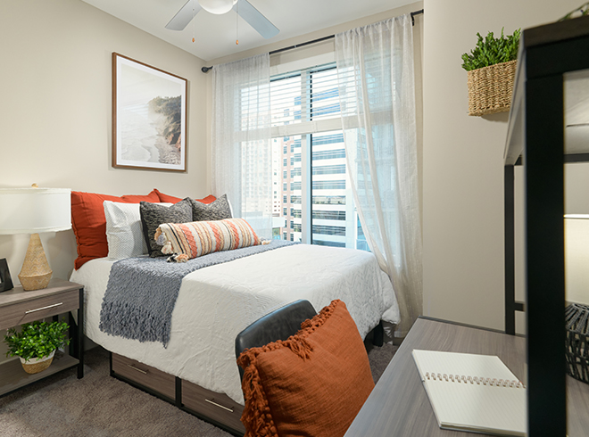 furnished bedroom