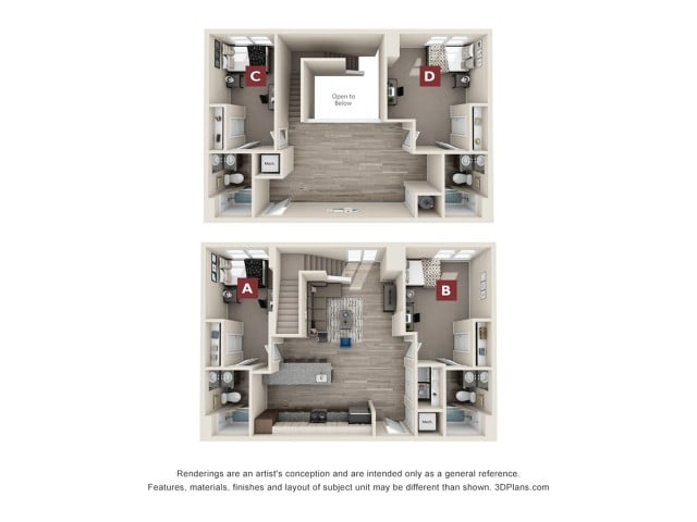 The Penthouse 4x4 Floor plan
